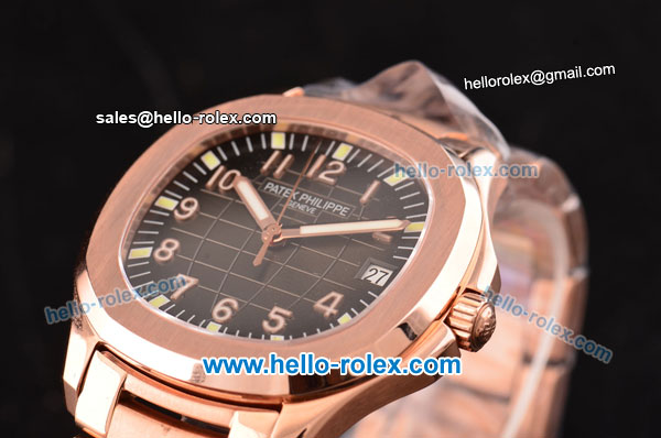 Patek Philippe Aquanaut 4813 Automatic Rose Gold Case/Strap with Chocolate Dial - Click Image to Close